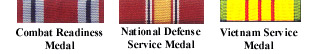 Combat Readiness; National Defense Service; Vietnam Service Medal